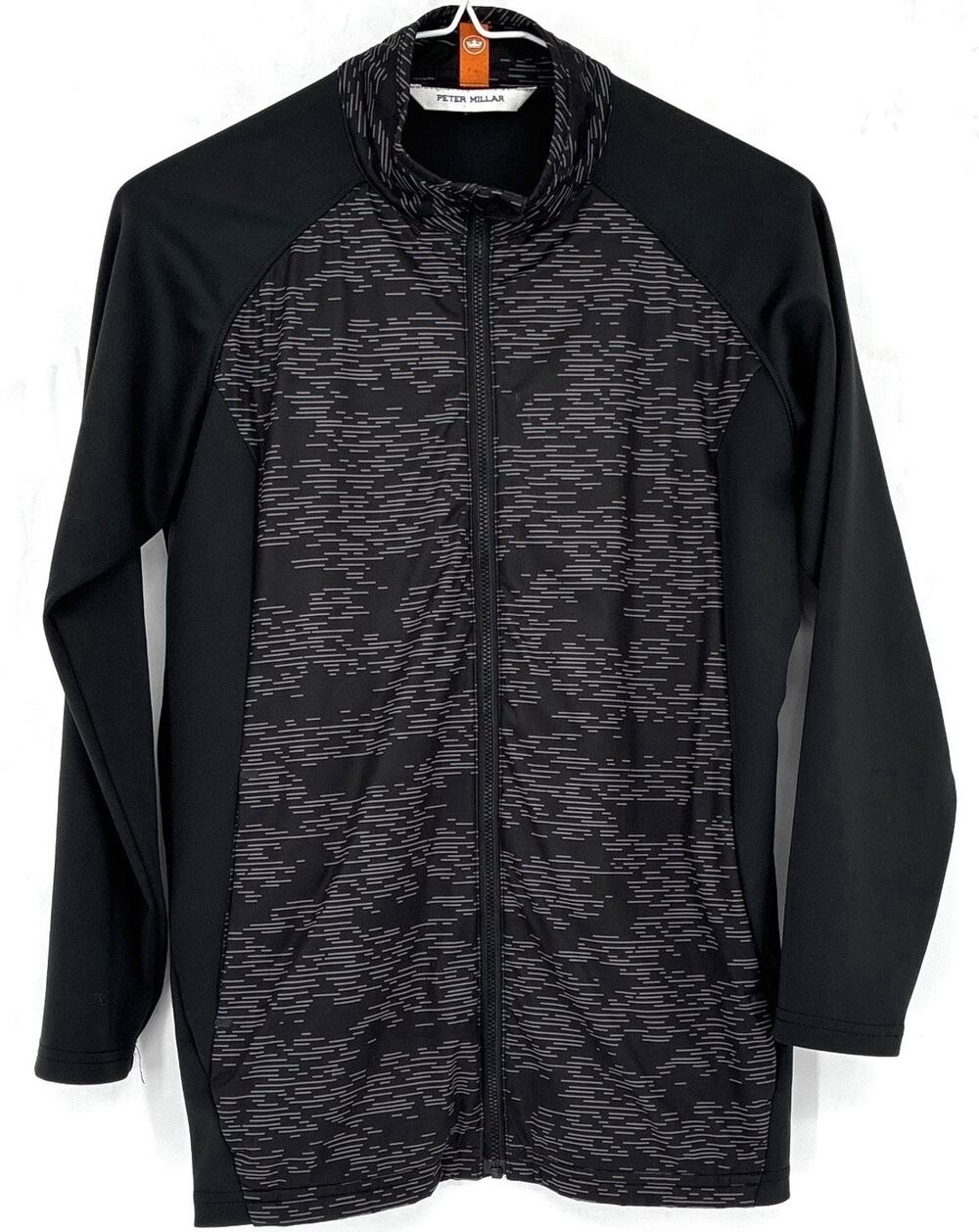 Peter Millar Merge Elite Yth Lg 11-12 FZip Perfmnc Jkt Blk Wind Water Resistant